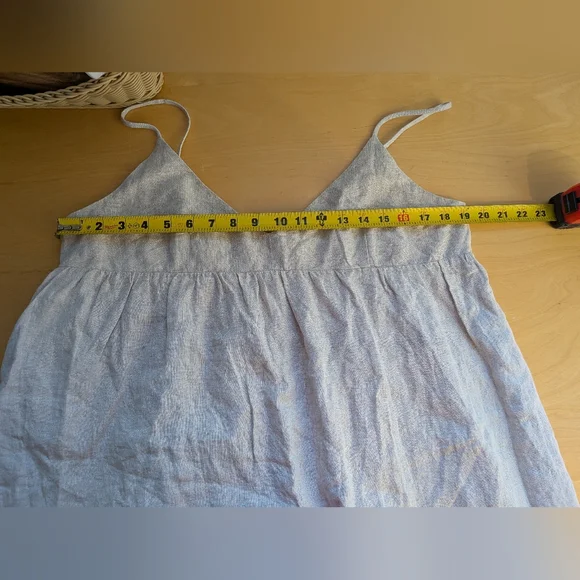 WILFRED ARITZIA Lover Linen Babydoll Mini Dress 100% Linen Size Large - Picture 15 of 16